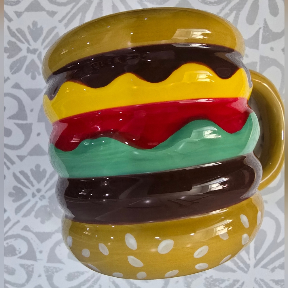 🍔NWT Burger Ceramic Mug – Cheeseburger Design – Novelty Drinkware - Picture 6 of 9